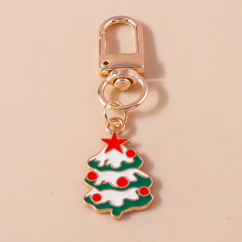 Aihua Neuer Weihnachts-Schlüsselanhänger Weihnachtsbaum Hirsch Glocke Weihnachtsmann Schlüsselanhänger Taschenanhänger Neujahrs-Schmuckgeschenke – Detail 6