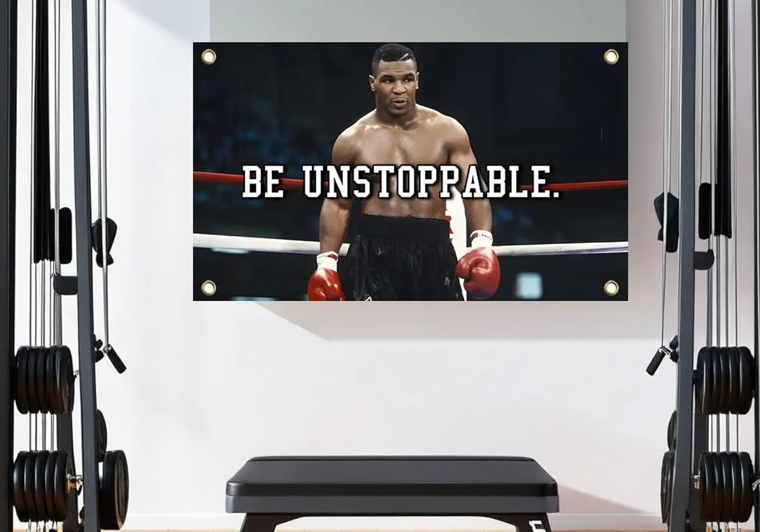 3'x5' Tyson Be Unstoppable Flag with Four Brass Grommets-Motivational Gym Banner-Stay Motivated with Cool Motivation Art