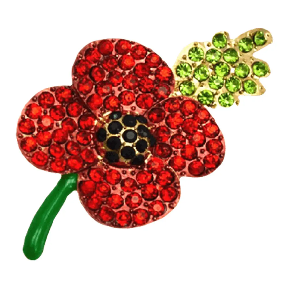 Poppy Souvenir Pin Metal Poppy Flower Pins Lest We Forget Dripping Oil Pin Jewelry Gift for Friends