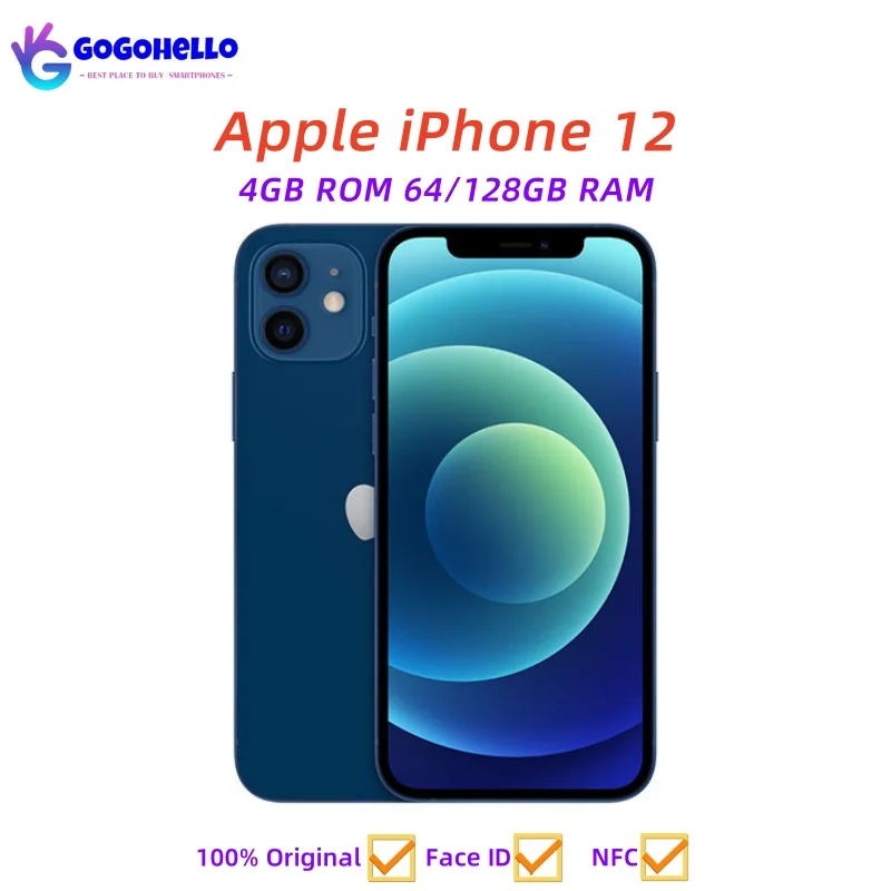 Aa Iphone 12 In 128Gb E 4Gb Di Ram 6.1 "Face Id Originale Sbloccato 5G Iphone Come Nuovo