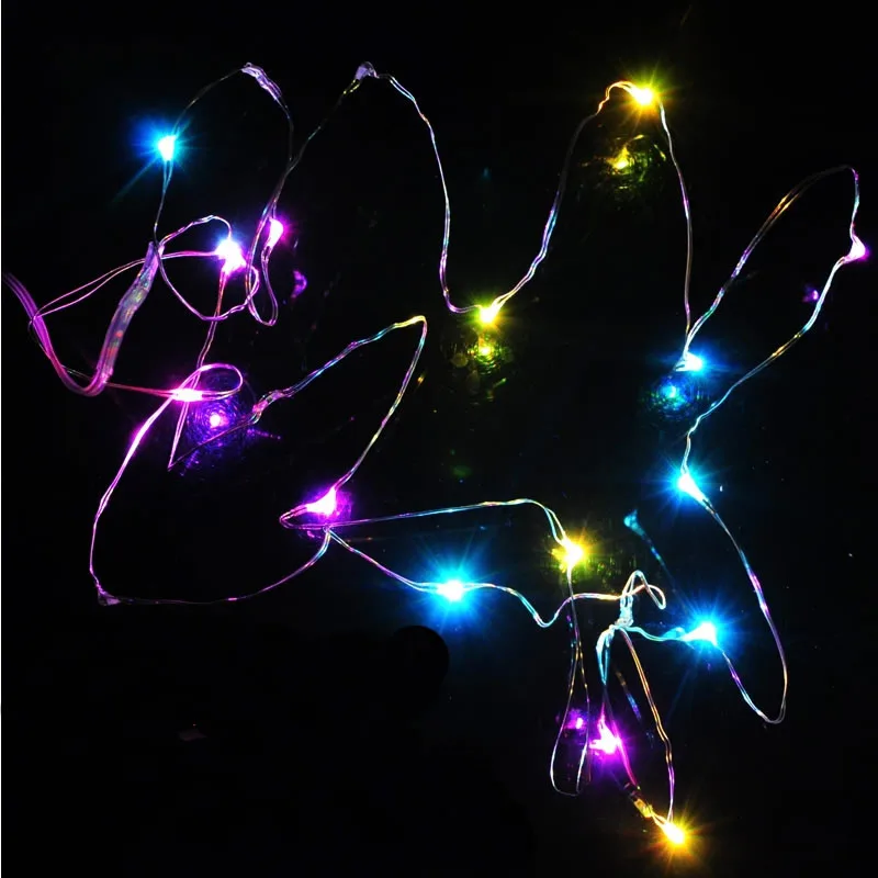

2M 20LED Button Cell Powered String Silver Wire Mini Fairy Lights