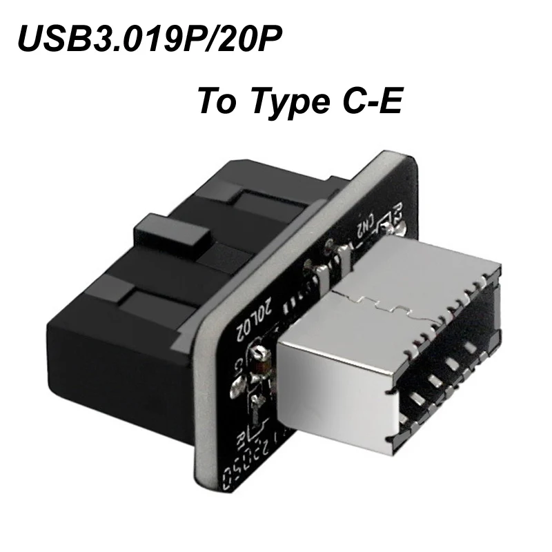 Cabeçalho Interno para Usb 3.0 3.1 tipo c Adaptador e Gen2-gen1 Conversor 73s Motherboard Desktop Instrument 19p 20p Pin
