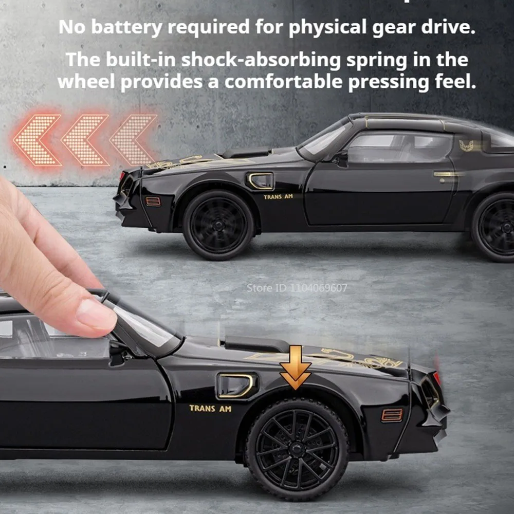 Diecast Firebird Hellcat Toy Car with Sound and Light Features