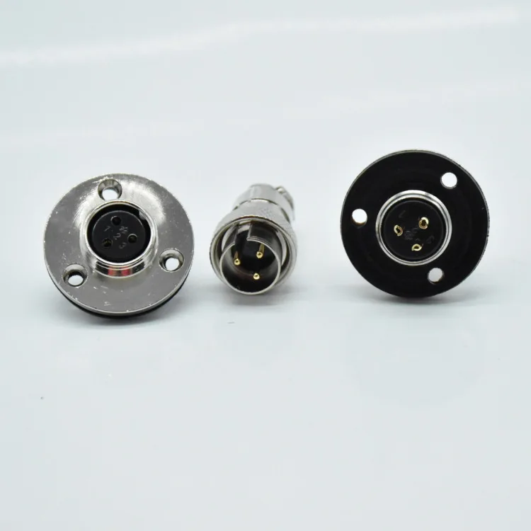 

10pcs Connector GX16-3P reverse mounted male plug with flange fixed socket 3-core connector - super discount Active Components