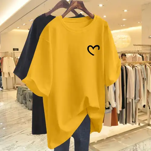 2024 New Summer American Large Top Fashion Trend Round Neck Printed Loose Oversized Casual Short Sleeved T-shirt for Women - Image 14