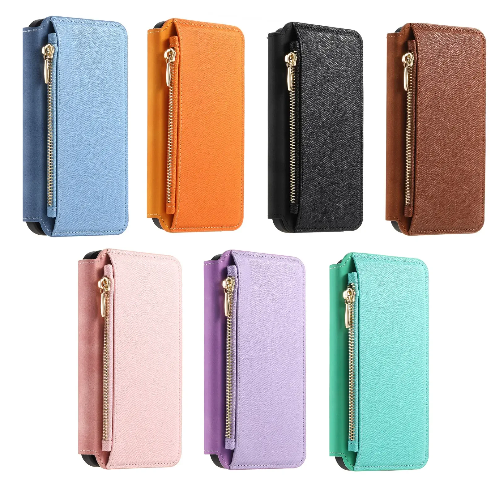 2 in 1 Detachable Magnetic Zipper Cards Solt Wallet Leather Case For Samsung Galaxy S24 Ultra S23 Plus A05 A35 A25 A15 A55 Cover_voghion.com
