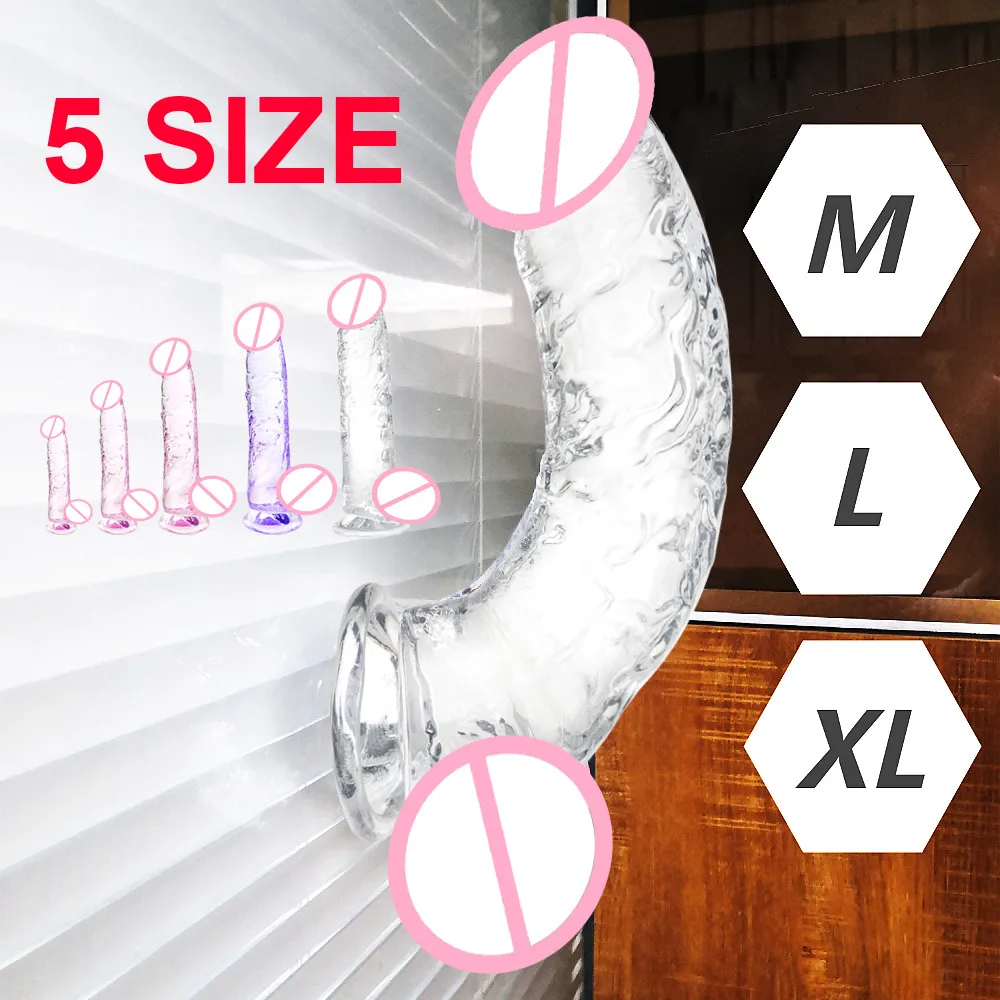 Soft Jelly Dildo Realistic Penis Strong Suction Cup Anal Butt Plug Dick Toy for Adult Erotic G-Spot Orgasm Sex Toys for Woman sex toys