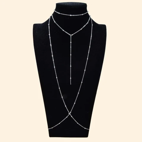 Ladies Body Chain Sexy Style Hollow Bikini Ladies Breast Chain Body Chain Decoration Jewelry