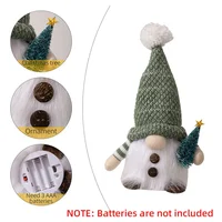 30cm Glowing Knitted Gnome Doll Couple with Led Night Light 2025 Christmas Decorations Home Xmas Tree Decor New Year 2026 Gift 6