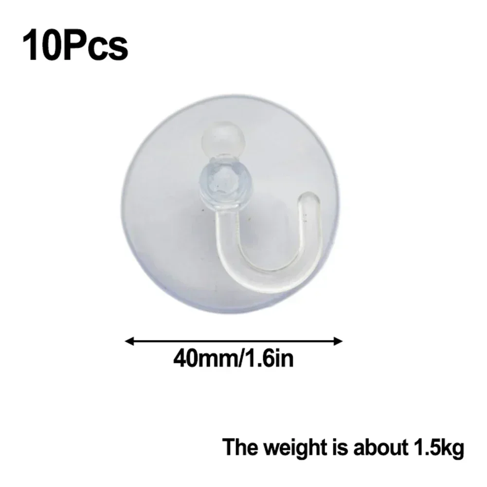 10Pc Suction Cup Hooks With Screw Nut 30-50 Mm Clear Sucker Pads Strong Adhesive Suction Holder For Car Glass Bathroom Wall Door