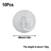 10Pc Suction Cup Hooks With Screw Nut 30-50 Mm Clear Sucker Pads Strong Adhesive Suction Holder For Car Glass Bathroom Wall Door 4
