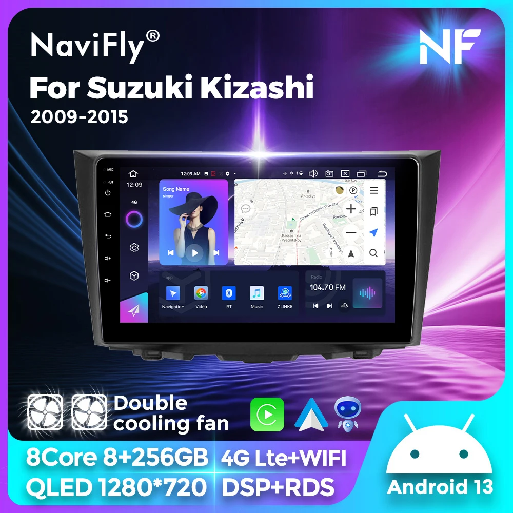 

4G LTE + Wi-Fi GPS-навигация автомобильный мультимедийный плеер беспроводной Carplay для Suzuki Kizashi 2009-2015 DSP + RDS FM автомобильное радио