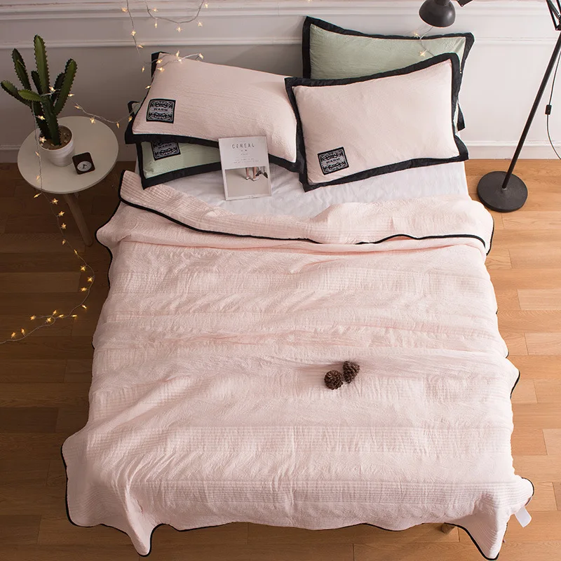 

Summer washable thin quilt, skin friendly, breathable, soft and comfortable, double bed oversized plain summer cool quilt