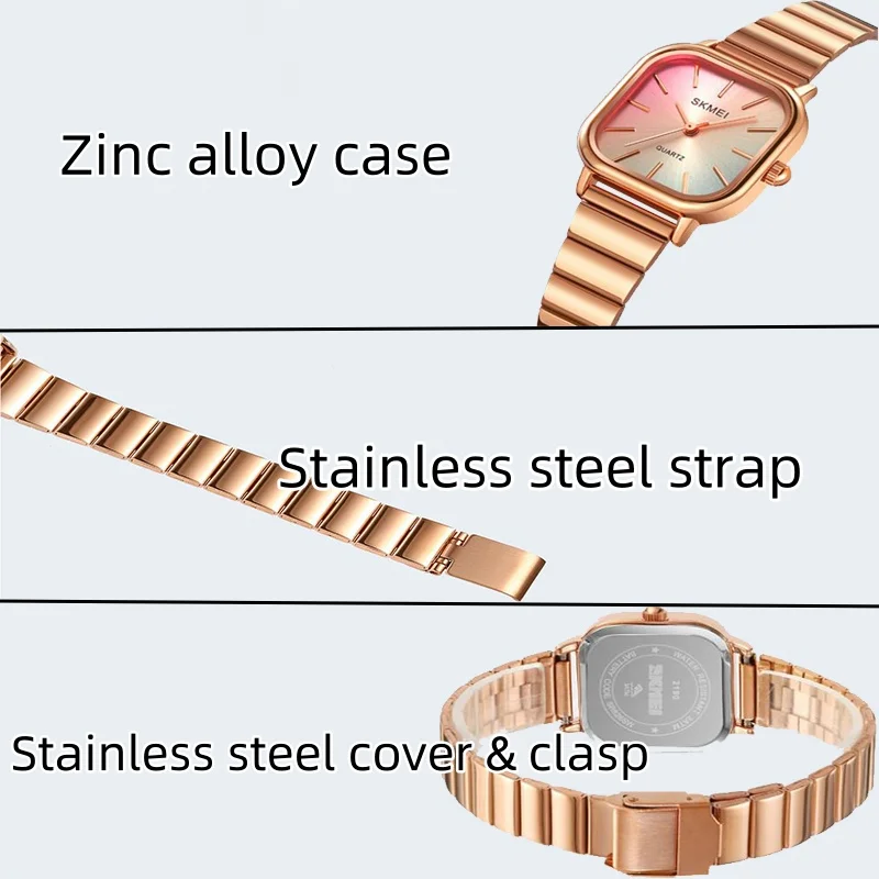 Skmei Women's Luxury Stainless Steel Bracelet Watch – Stylish Waterproof Quartz Analog Wristwatch