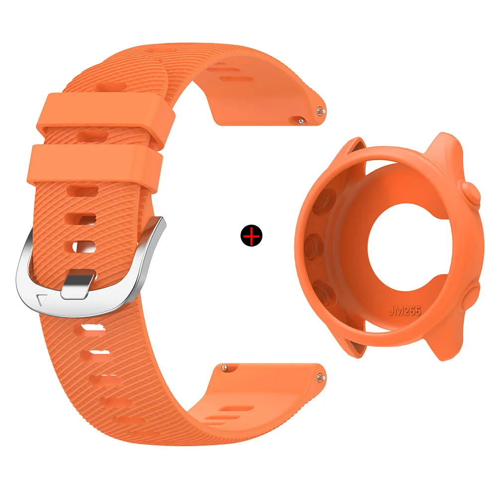 Versatile Soft Silicone 2-in-1 Watchband and Case Set - Single Color Wristband Replacement