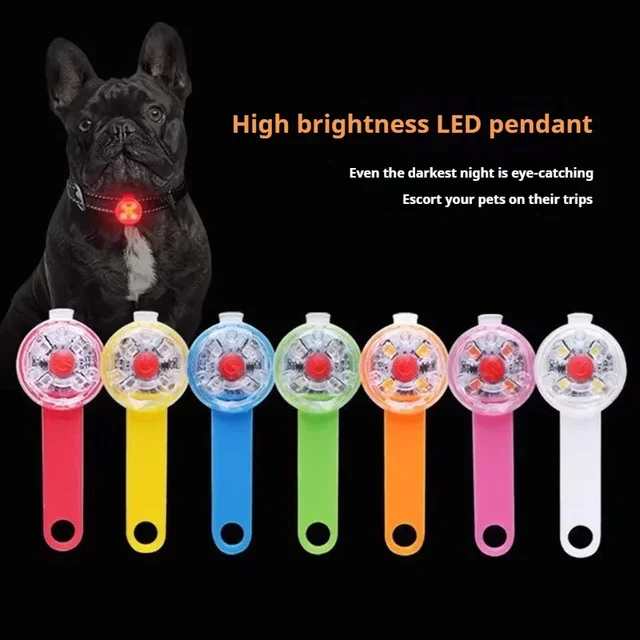 Dog Collar LED Light USB Rechargeable Waterproof Anti Lost Safety Flashing Pendant for Dogs Cats Pets Night Walking Reflective 2
