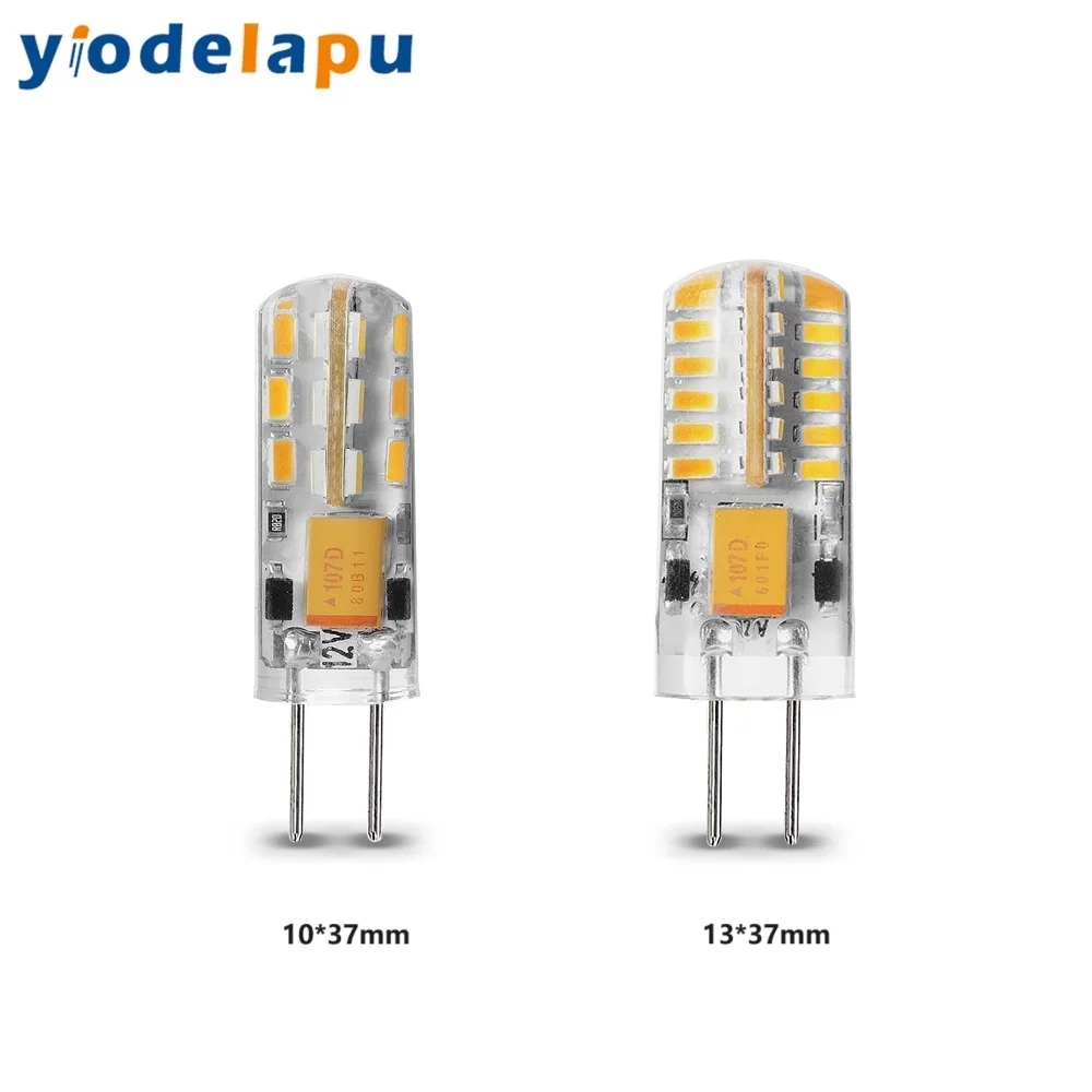 미니 G4 LED 램프, 샹들리에 스포트라이트용 30W 할로겐 교체 촛불 조명, 2W 전구, AC DC 12V, 10 개