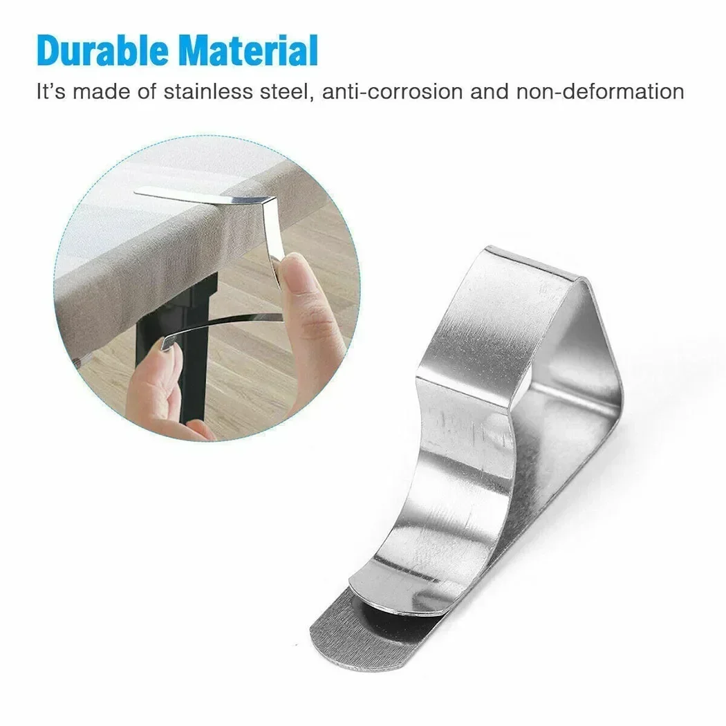 Tablecloth Clip Stainless Steel Tablecloth Clamps Clamps Holder Clip Wedding Camping Promenade Table Cover 8 Pcs