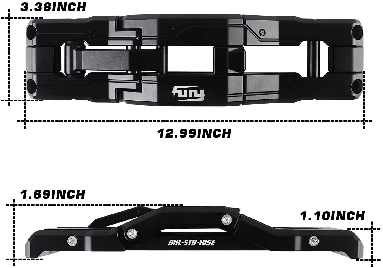 Furyengraver Door Hinge Step Aluminum Folding Foot Pedal Compatible with  Jeep Wrangler 2007-2018 JK JKU, 2018-2020 JL JLU 1PC