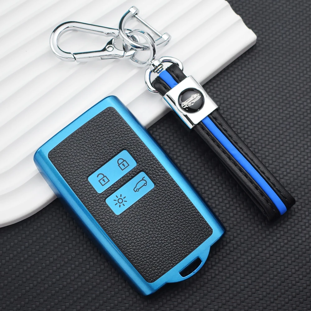 TPU Leather Car Key Cover For Renault Captur Koleos Kadjar Arkana Megane Dacia Duster Sandero Stepway Smart Remote Control Case