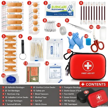 Multi-purpose First Aid Kit Portable Medical Bag for Outdoor Camping Hiking Home Emergency EDC