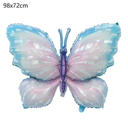 Enchanting Gradient Butterfly Foil Balloons - Pink, Purple, and Blue | Party Decor & Photo Backdrop - As picture (Iridescent)