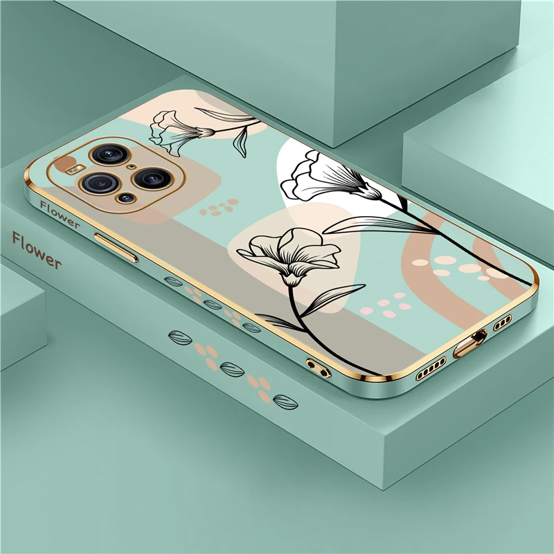 Luxury Flower Pattern Design Plating Soft Phone Case