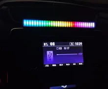 

Nvarcher 32 Segment Voice Control LED RGB Music Audio Spectrum Indicator Color Music Level Light Bar