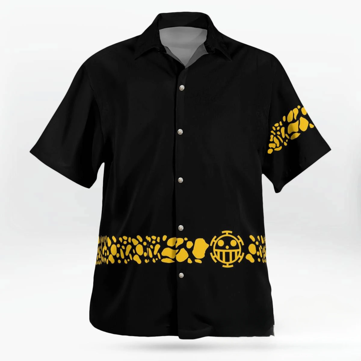 One Piece Button Up Franky Sabaody Hawaiian Shirt Outfit men's Summer Short Sleeve Printed Couple Shirt