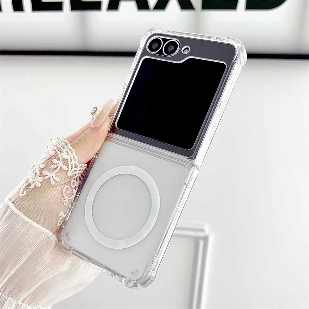 MagSafe Wireless Charging Clear Acrylic Shockproof Phone Case - Protective Armour Cover