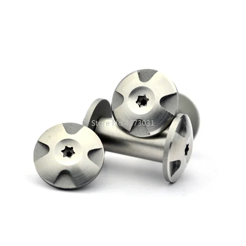 

2Sets M4 Fastening Screw 416 Stainless Steel Hexagram Spindle Screw for DIY Knife Handle Making Furniture Mounting Rivet
