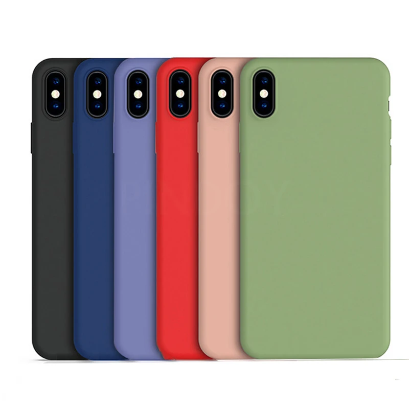 Luxury Liquid Soft Silicone Shockproof Candy Color Back Cover