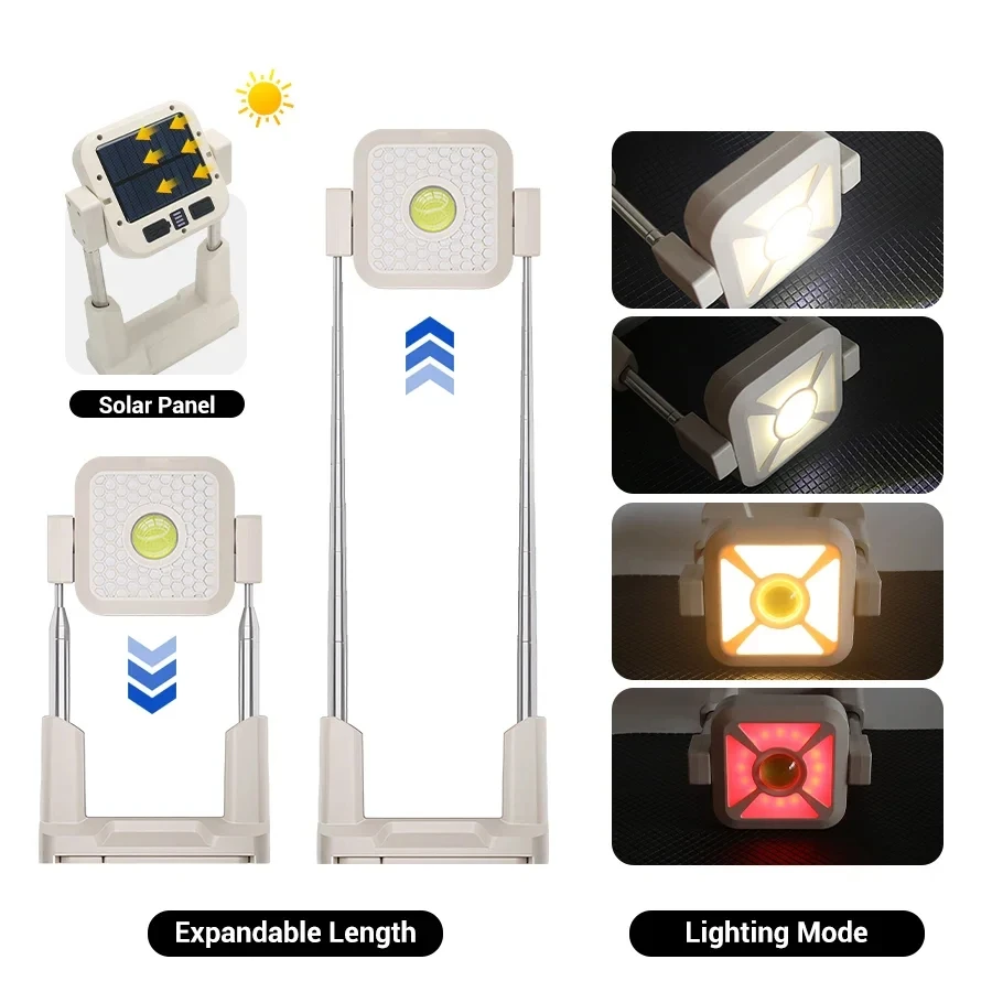 thumbnail image 2 of Camping Lantern LED Rechargeable - Up To 120 Hours, 10000mAh Portable Camping Lights With Redlight &12 Light Modes, LCD Display, Dimmable, Waterproof, Camping Lanterns For Power Outages, Hurricane 2 of 13