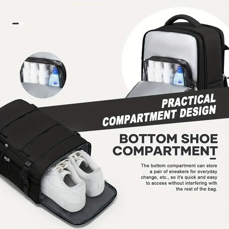 Boarding Backpack Travel Backpack Easyjet 45x36x20cm Cabin, College Laptop Backpack, Includes Vacuum Bag and Manual Pump