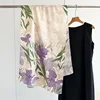 100% Pure Silk Scarf Wraps for Women Printed Real Silk Scarf Luxury Brand Silk Head Hijabs Gift For Ladies Scarf and Shawl