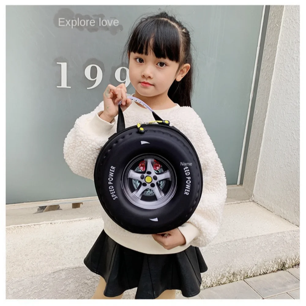 New Colorful Tyre Shaped Children's Schoolbag EVA Wheel Large Capacity Backpack Kawaii Lightweight Kid Backpack School Opens 4