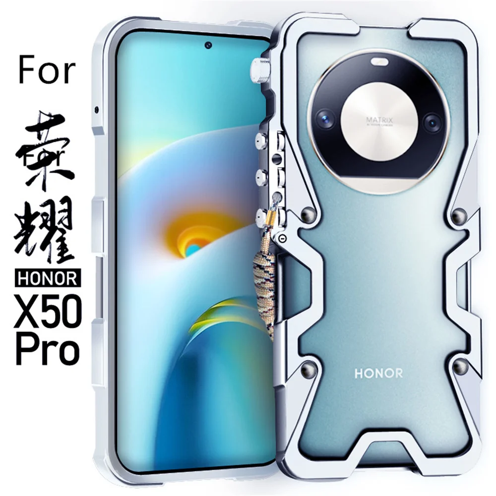

Противоударный металлический бампер для Honor X50 Pro, роскошная алюминиевая рамка, чехол для Honor X9a X9b X40 X40i X50i + X50 GT