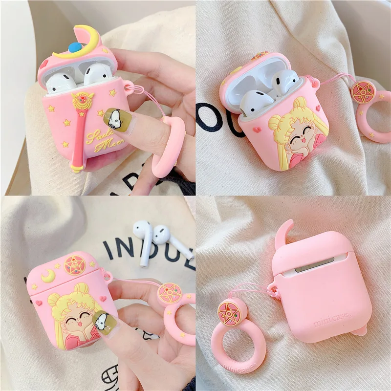 

Cute Sailor Moon AirPods Pro 1 Generation 2 Generation 3 is suitable for Apple earphone case Bluetooth silicone protective case