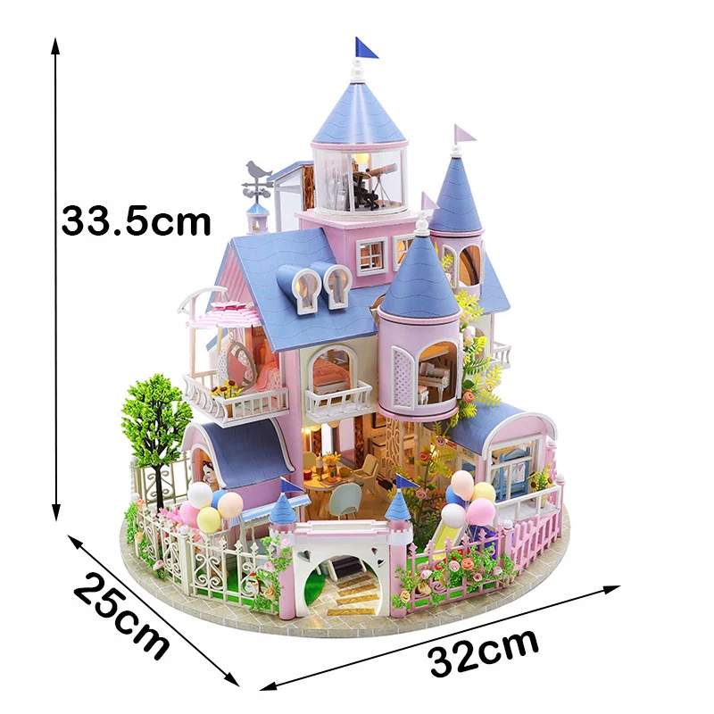 New Diy Doll House Girls Pretend Toy Handmade Castle Dollhouse Birthday  Gifts Educational Toys Villa For Girl Toys For Children - Doll Houses -  AliExpress