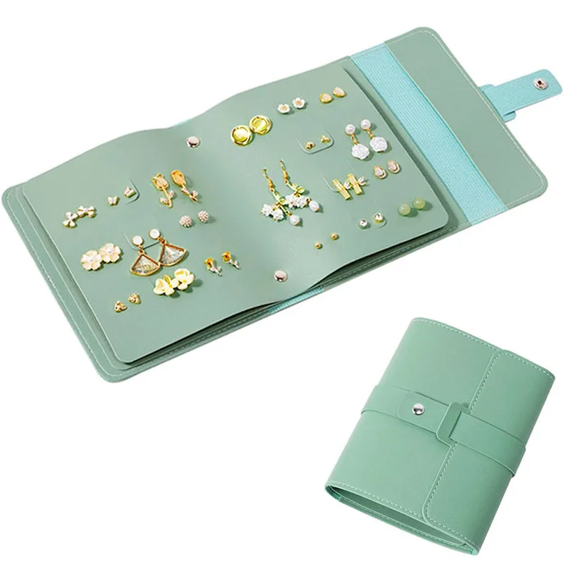 Travel Jewelry Organizer | 1PC PU Leather Ear Stud Storage Bag, Multi-Layer Jewelry Org... - SKU PESB1858 - UGI Packaging