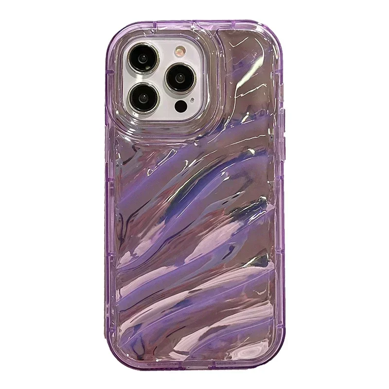 thumbnail image 1 of Funda transparente con patrón de ondas para iPhone 14, 13 Pro Max, 12, 11, X, XR, XS Max, 7, 8, 14 Plus, funda suave anticaídas y a prueba de golpes, 1 of 5