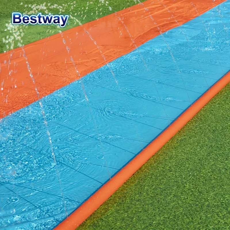 Bestway 52328 Dual Slide Lawn Water Slide with Sprinklers Outdoor Lawn Slide for Family Fun in the Backyard 4