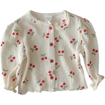 Girls Cherry Ruffle Blouse 1