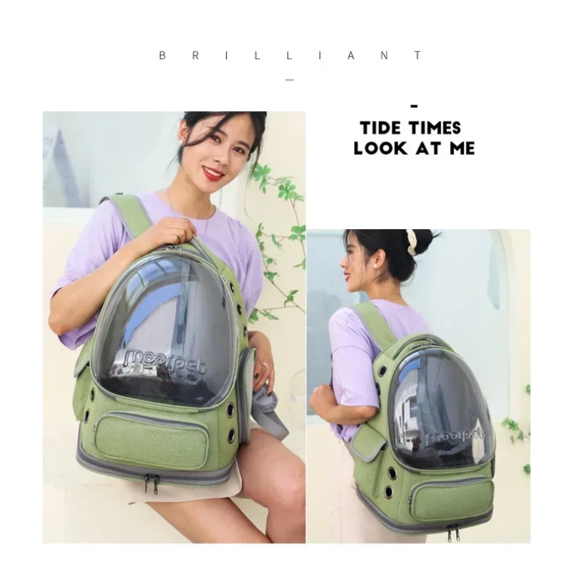 Pet Cat Backpack Astronaut Transparent Carrying Bag For Cat puppy Breathable kitten Outdoor Bags Space Capsule Cats Package
