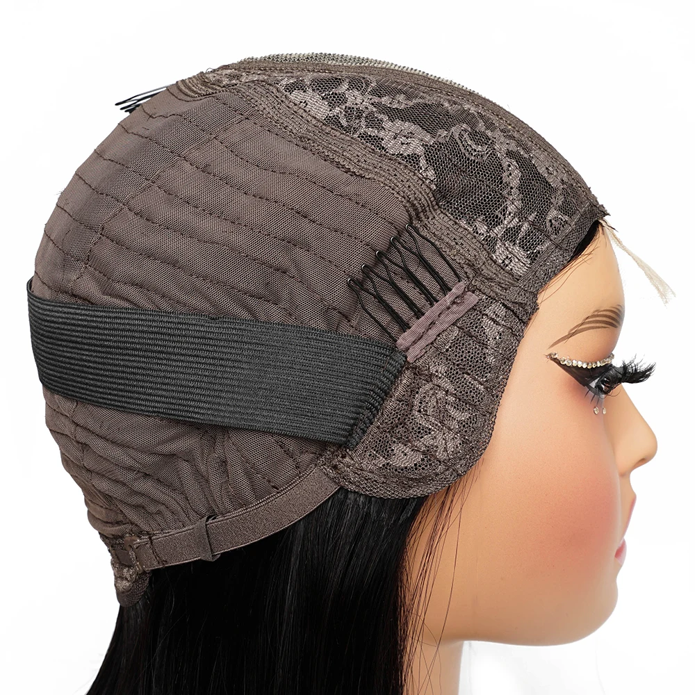 180% Double Drawn 2*6 Lace Bob Wigs Vrigin Vietnamese Human Hair Deep Middle Part Hairline Bone Straight Short Bob Wig KissHair human hair wig