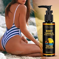 שמן טנינג MELAO Tanned Intensifier מקבל שמן מהיר יותר, כהה יותר מאריזה עם שמנים לחותיים במיוחד לשמירה על העור מרטיב 4
