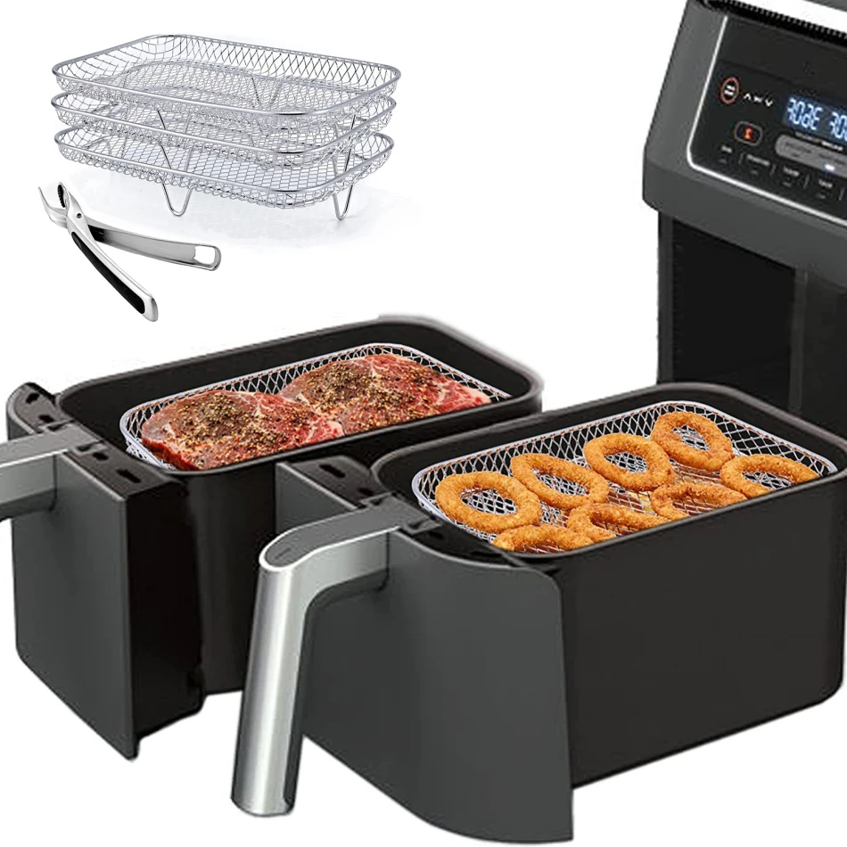 当季大流行 For Ninja Dual Air Fryer 304 Stainless Steel Dehydrator Rack fcds