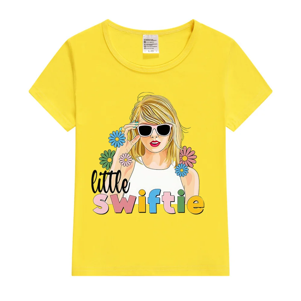 Hot Sale Little Swifty Kids T-Shirt Print Kids T shirt Cute Girls Summer Tops Baby Boys Clothes Children Short Sleeve T-shirt 5