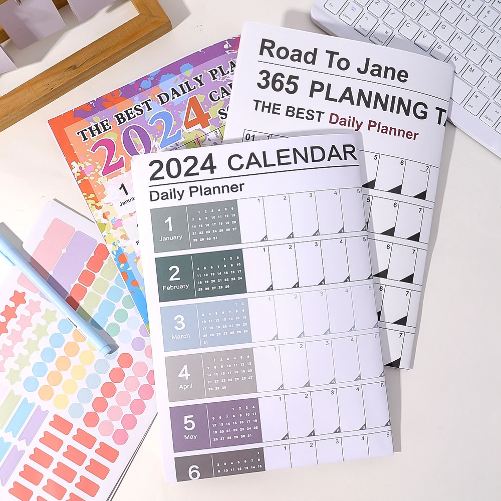 2024 Wall Hanging Calendar Daily Planner Large 366 Days Sheet Memo Pad To Do List Agenda Schedule Adult Child Educational Toys 5