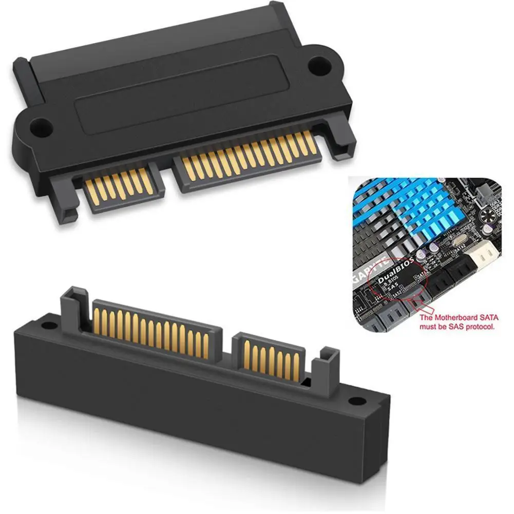 

6Gbps SFF 8482 SAS To SATA Angle Computer Adapter Converter Straight Head Portable For PC High Quality